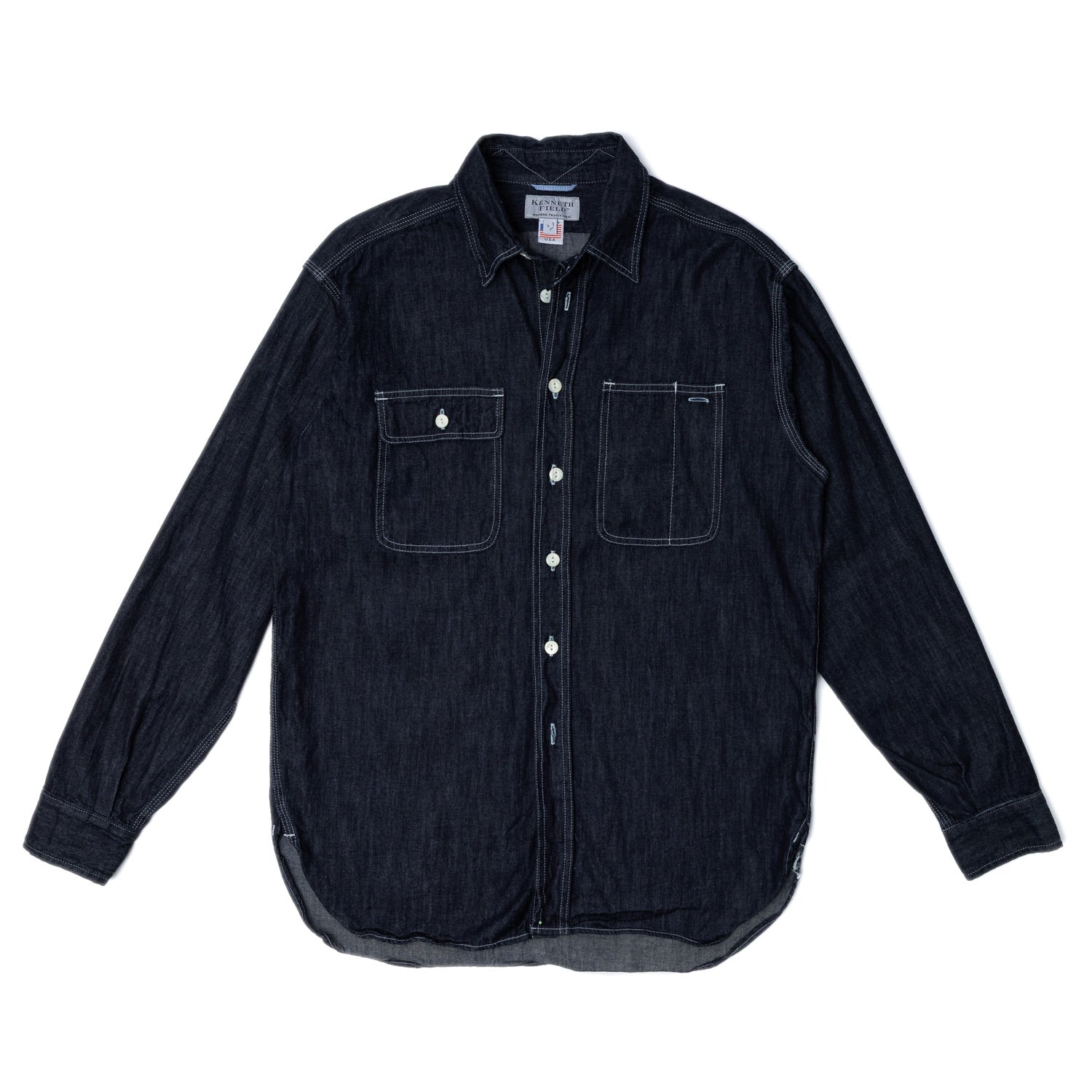 Kenneth Field x MJ: Shirt "Cigar Shirt" made from Japanese Cotton Denim - Japanese Item